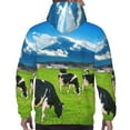 thumbnail image 7 of Cauagu Grazing Cows Mountain View for Men's Pullover Hooded Sweatshirt Athletic Casual Hoodie Aautumn Hoodie Sweatshirt for Men Pullover Casual Hooded Sweatshirt-XX-Large, 7 of 7