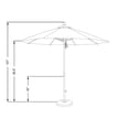 thumbnail image 2 of California Umbrella Venture 9' Silver Market Umbrella in Canvas, 2 of 2