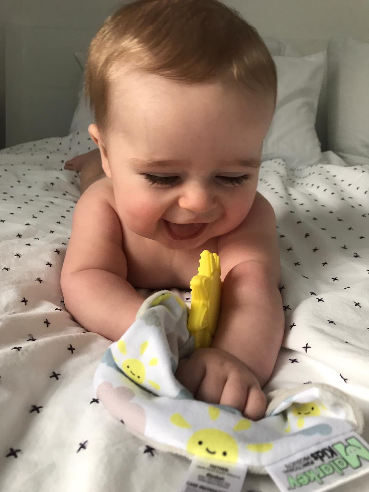 Malarkey Kids Munch-It Blanket: Teether and Cozy Blanket Combo for Teething Babies - You Are My Sunshine