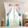 thumbnail image 4 of 38x54 inch 30%-50% Blackout Curtains,American Football Lovers Curtains for Football Fan,Football Curtains Drapes,Football Player Window Curtains 2 Panels for Living Room(Miami), 4 of 6
