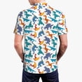 thumbnail image 4 of Balery Block Dinosaur Printed Men’s Short Sleeve Polo Shirt, Midweight Men's Shirt,Golf Polo shirts -4X-Large, 4 of 9