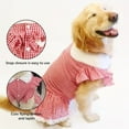 thumbnail image 4 of HQREA Dog Dresses for Large Dogs Girl Cute Plaid Pet Party Dress for Medium Dogs Walking, 4 of 6