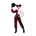 thumbnail image 3 of MIRUXO Dark Circus Clown Costume for Women, Playing Card Harlequin Jumpsuit Cosplay Outfit for Halloween Masquerade Carnival Party, 1 Pack, 3 of 9