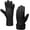 Black, variant on Women Leather Gloves Shearling Sheepskin Winter Warm Gloves Fur Lined