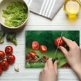 thumbnail image 3 of Mushroom Cutting Board, Fly Agarics Wonderland Lawn Meadow Scenery Greenwood, Decorative Tempered Glass Cutting and Serving Board, Small Size, Apple Green Fern Green, by Ambesonne, 3 of 5