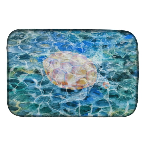 Caroline's Treasures Sea Turtle Under water Dish Drying Mat