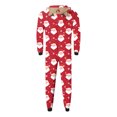 thumbnail image 4 of Odeerbi Christmas Onesie Pajamas for Family Holiday Sleep Jumpsuit Long Sleeve Family Christmas Pajamas Matching Sets Dad Printed Two-piece Sleepwear Xmas Family Matching PJs Set Red, 4 of 5