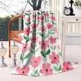 thumbnail image 2 of Pioneer Flower Floral Print Pattern Blanket,Comfortable Soft Lamb Wool Throw Blanket,All Season,Warm Lightweight Blankets for Sofa Bed Couch Living Room Chair,40"x50", 2 of 4