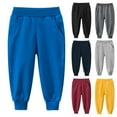 thumbnail image 2 of Utoimkio Unisex Toddler Jogger Pants Kids Cotton Elastic Waist Winter Baby Sweatpants Pants, 2 of 6