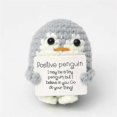 thumbnail image 3 of Roll over Image to Zoom in Aeutwekm Emotional Support Penguin Crochet Doll with Positive Card - Cute Crochet Doll Pink, 3 of 5
