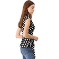 thumbnail image 4 of INSPIRE CHIC Top Sin Mangas Con Cuello En V Sin Mangas Para Mujer Blanco negro XL, 4 of 6