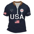 thumbnail image 4 of Kcolen 250 Anniversary Usa Shirt Mens T-Shirts Short Sleeve Independence Day Freedom T-Shirt Big & Tall Comfy America Pullover Tops, 4 of 4