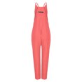 thumbnail image 4 of Moxiu Womens Jumpsuit 2025 Summer Casual Loose Rompers V Neck Sleeveless Spaghetti Strap Solid Color Baggy Long Pants Overalls Jumpers with Pocket Hot Pink,M, 4 of 6