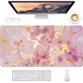 thumbnail image 2 of Pink Gold Marble XXL Gaming Mouse Pad - 32"x16" Extended Large Desk Mat, Desktop Decor, Cute Office Supplies, XL Mouse Mat for Laptop & Keyboard, Men Women, 2 of 6