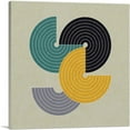 thumbnail image 1 of ARTCANVAS Mid-Century Modern Circles Missing Quarters Canvas Art Print - Size: 36" x 36" (0.75" Deep), 1 of 9
