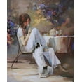 thumbnail image 2 of Haenraets, Willem 12x14 Black Ornate Wood Framed with Double Matting Museum Art Print Titled - Waiting for…., 2 of 4