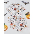 thumbnail image 4 of ATAIKU Halloween Silk Satin Pajama Set for Women 2 Piece Lounge Pjs Shorts Matching Ghost Pumpkin Sleepwear Button Down Shirt Shorts, 4 of 6