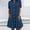 Blue, variant on Sentmoon Beach Dresses for Women 2026 Vacation Formal Dress Summer Solid Color Long Sleeve Lapel Button Down Stretchy Regular Fit Trendy Midi Wedding Guest Dresses S-2XL