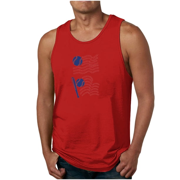 Tanques para Hombre de Verano Suelto Cuello Redondo de Algodón Poliéster Desgaste Casual, Camisa sin Mangas Deportivas de los Hombres para Diario Y Al Aire Libre