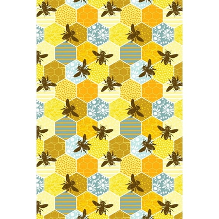 Microsaver Keyed Retractable Notebook - Bullet Journal Notebook Honey Bees Pattern 1: 112 Page Numbered Dot Grid Bullet Journal with Index Pages and Key Pages in Portable 6 X 9 Size. (Paperback)