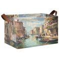 thumbnail image 2 of BZSMCE Collapsible Fabric Cube Storage Bins Venetian Canal with Green Water Design Pattern Storage Box, 2 of 8