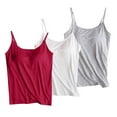 thumbnail image 1 of Timegard Camisoles pour Femmes avec Soutien-Gorge Intégré Col Rond Bretelles Spaghetti Ajustables Bas Confortables Camis, 1 of 6