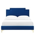 thumbnail image 5 of Modway Liva Performance Velvet King Bed in Navy, 5 of 10
