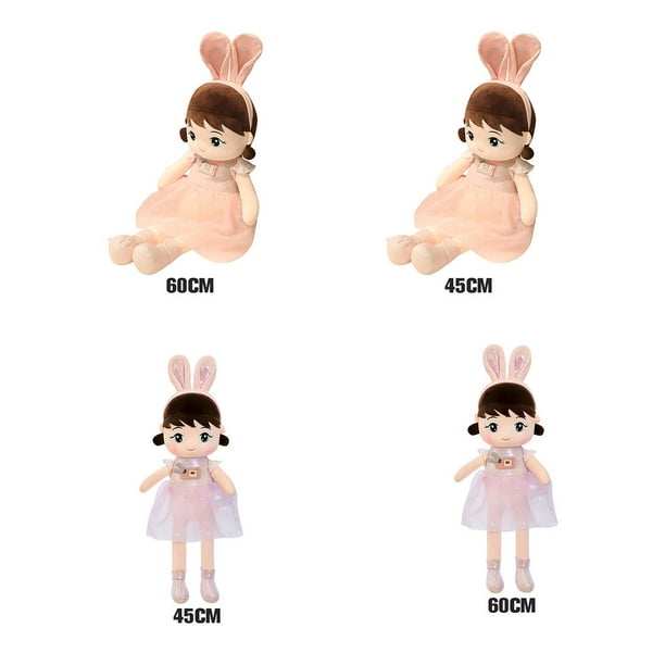 freestylehome 45 60cm Girl Doll Simulation Rabbit Ear Soft Stuffed