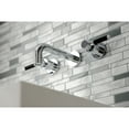 thumbnail image 3 of Kingston Brass KS8121DKL Kaiser 2-Handle Wall Mount Bathroom Faucet, Polished Chrome, 3 of 5