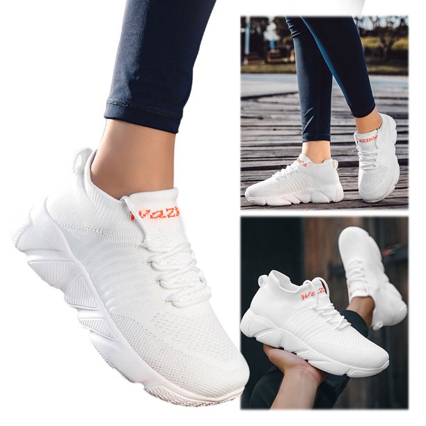 Zapatos Deportivos Anchos Suaves para Gran Talla Zapatilla (38) Blanco