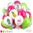 thumbnail image 1 of Globos FEYG Tropicales 30 cm Rosa, Verde y Blanco Estampados, 1 of 5