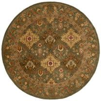 SAFAVIEH Antiquity Clarisse Oriental Wool Area Rug, Olive, 3'6" x 3'6" Round