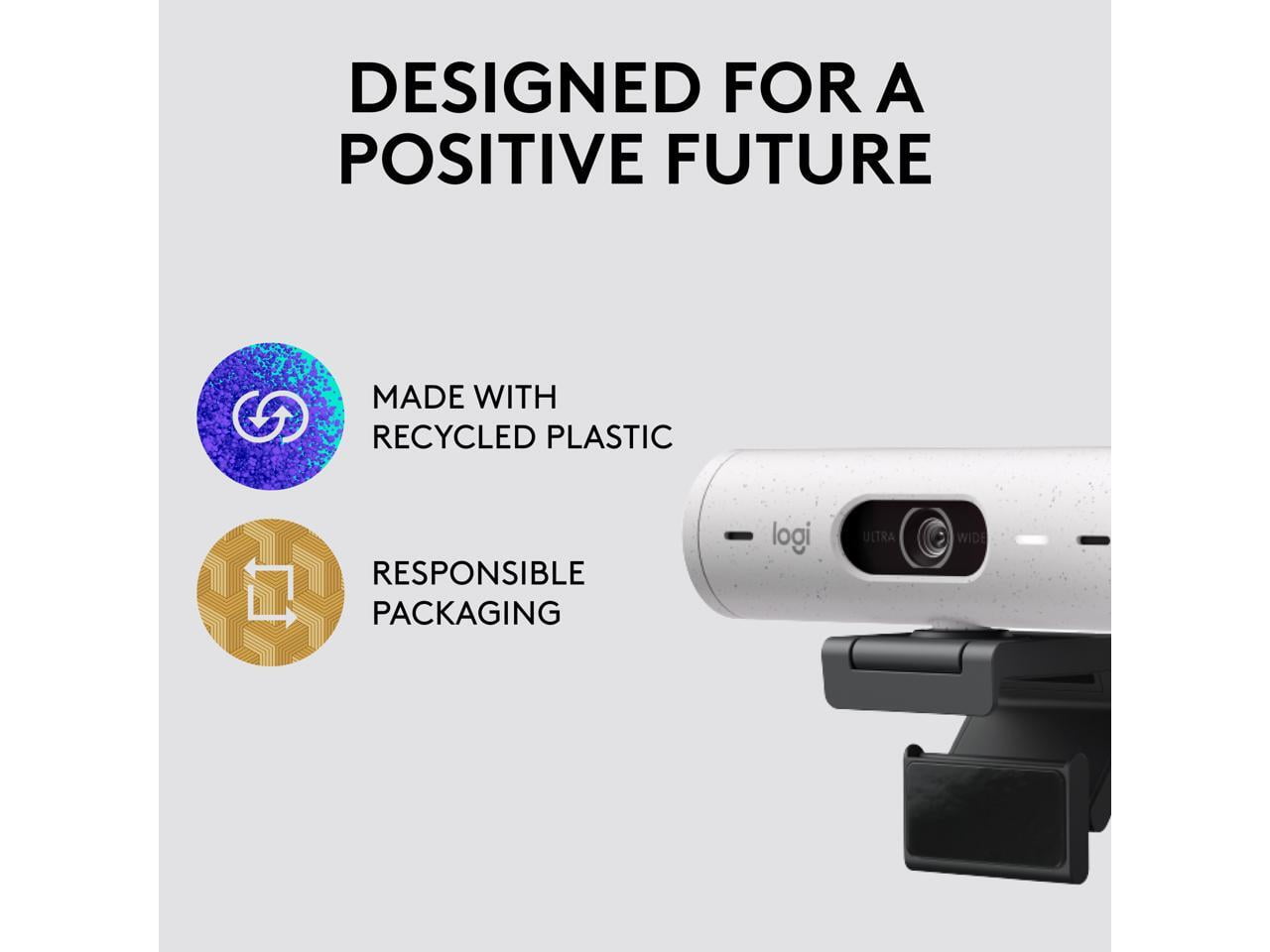 Logitech BRIO 500 Webcam 4 Megapixel 60 fps Off White USB Type C 960-001427