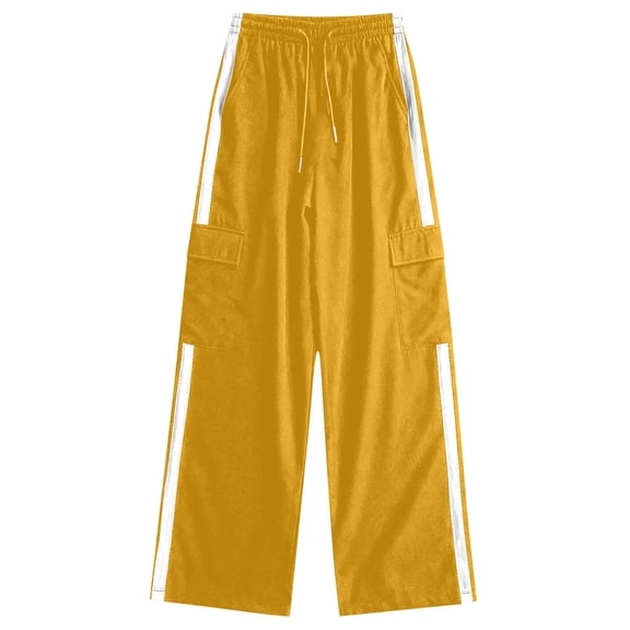 KyCheLot Boys Girls Cargo Pants Baggy Straight Leg Activewear Jogger Pants with Pockets Streetwear 5-16 Years