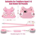 thumbnail image 2 of 3 in 1 Toddlers Leash + Anti Lost Wrist Link Child Kids Safety Harness Kids Walking Wristband Assistant for Girl Pink Christmas Gift, 2 of 7