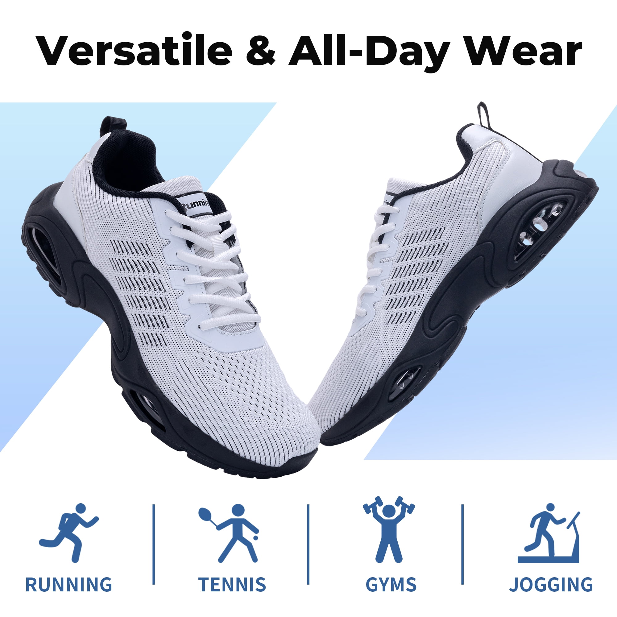AHUSIR Men's Tennis Running Shoes Breathable Athletic Training Walking Sneakers for Gym Jogging Sports US 7-13