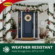 Command Indoor and Outdoor Light Clips, Clear, Hang Lights, 24 Clips and 28 Strips, Holiday Decorations