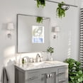 thumbnail image 3 of Eviva Sax® 30" Brushed Chrome Metal Frame Bathroom Wall Mirror, 3 of 13