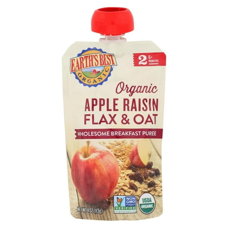Earth's Best Organic Wholesome Breakfast Apple Raisin Pouch - Case of 12 - 4