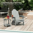 thumbnail image 7 of Dycanpo Folding Adirondack Chairs Set of 2,Fire Pit Patio Garden Chair with Cup Holder,Gray, 7 of 7