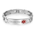 thumbnail image 1 of Customized Men's Stainless Steel 8-Inch Medical Alert ID Bracelet, 1 of 5
