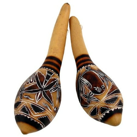 - Gourd Maraca Pair Hand Carved Peru Set of Two Fair Trade Rattler