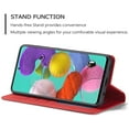 thumbnail image 4 of Premium PU Leather Flip Folio Case for Samsung Galaxy S22 5G, Protective Case with Kickstand Card Slot  Closure Shockproof Full Protection Wallet Cover - Red, 4 of 6