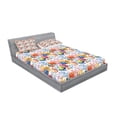 thumbnail image 2 of Ambesonne Fish Fitted Sheet & Pillow Sham Set, Coral Reef Scallop Shells, Queen, Multicolor, 2 of 2