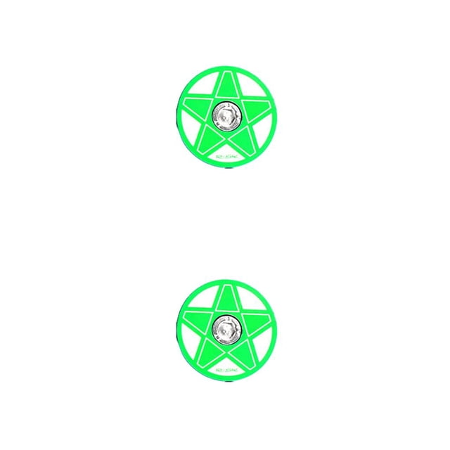 ZLight RISK Professional Rustproof Headset Cover Waterproof Exquisite Wear-resistant 28.6mm Front Fork Cycling Headset Accessories Green Pentagonal 2Set