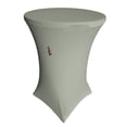 thumbnail image 1 of LA Linen Housse Ronde en Spandex 36 Pouces x 42 Pouces Gris Clair Table de Cocktail Haute, 1 of 3