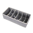 thumbnail image 1 of Yuarrent Cajón Organizador de ropa interior Armario Cajón Sujetador Bragas Caja de soporte de almacenamiento de tela no tejida, gris, 6 rejillas, Type2 NO2 Yuarrent HA001769-11, 1 of 6