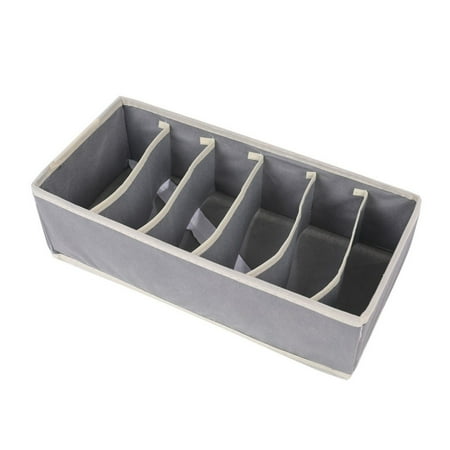 Drawer Underwear Organizer Closet Drawer Bra Non\-woven Cloth Storage Holder Box Storage Bag Grey 6 grid