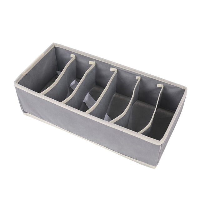 Yuarrent Cajón Organizador de ropa interior Armario Cajón Sujetador Bragas Caja de soporte de almacenamiento de tela no tejida, gris, 6 rejillas, Type2 NO2 Yuarrent HA001769-11