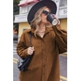 thumbnail image 5 of Zeagoo Womens Plus Size Corduroy Button Down Shirts Long Sleeve Oversized Fall Blouses Tops Casual, 5 of 6